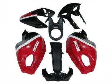 Shop 2008-2012 Ducati Monster 696 796 1100 1100S Motorcycle Fairings - Red White Glossy Black