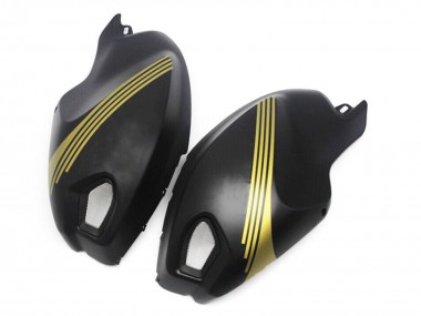 Shop 2008-2012 Ducati Monster 696 796 1100 1100S Motorcycle Fairings - Matte Black Gold