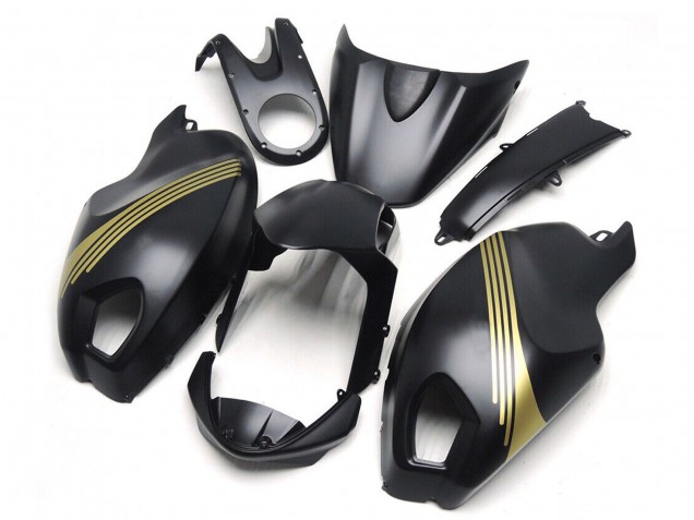 2008-2012 Ducati Monster 696 796 1100 1100S Motorcycle Fairings - Matte Black Gold