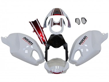 Shop 2008-2012 Ducati Monster 696 796 1100 1100S Motorcycle Fairings - White Red Glossy Black