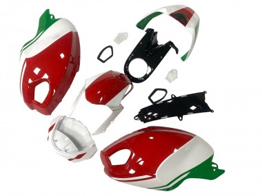 Shop 2008-2012 Ducati Monster 696 796 1100 1100S Motorcycle Fairing - White Red Green