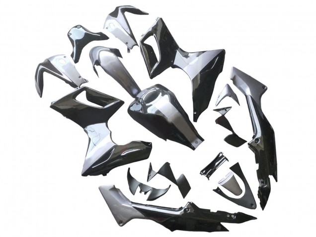 2002-2006 Honda CBR125R Motorcycle Fairings - Silver Glossy Black