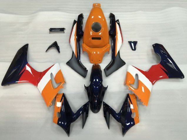 2002-2006 Honda CBR125R Motorcycle Fairings - Orange White Red Glossy Black