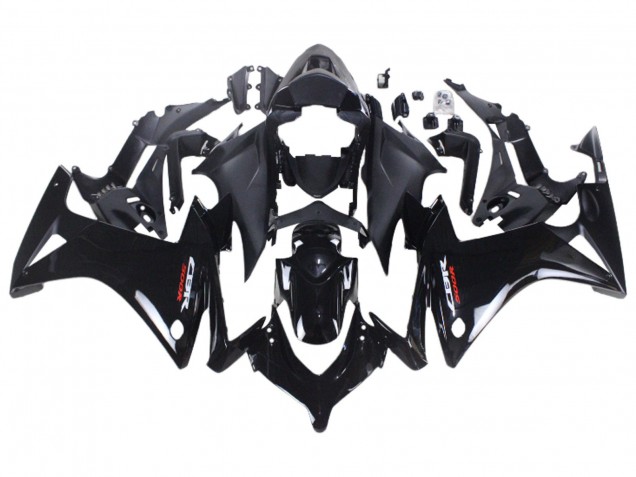 2013-2015 Honda CBR500R Motorcycle Fairings - Glossy Black Matte Black
