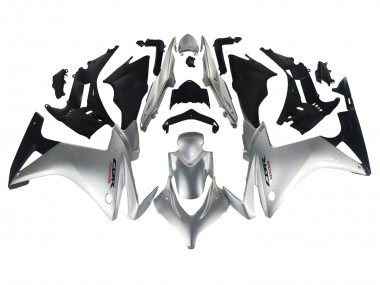 Shop 2013-2015 Honda CBR500R Motorcycle Fairing - Silver Glossy Black