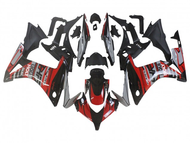 2013-2015 Honda CBR500R Motorcycle Fairings - Red Silver Glossy Black