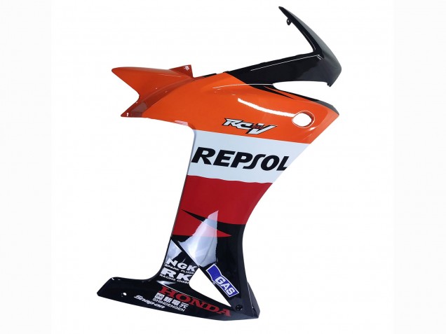2013-2015 Honda CBR500R Motorcycle Fairings - Orange White Red Glossy Black Repsol 3