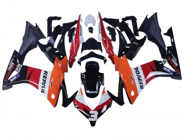 Shop 2013-2015 Honda CBR500R Motorcycle Fairings - Orange White Red Glossy Black Repsol 3