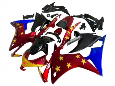 Shop 2013-2015 Honda CBR500R Motorcycle Fairings - Red Blue Yellow Star