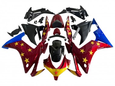 Shop 2013-2015 Honda CBR500R Motorcycle Fairings - Red Blue Yellow Star