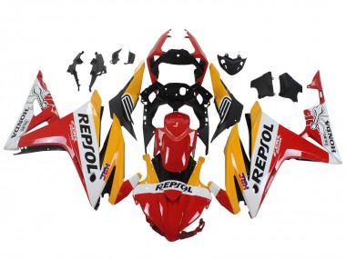 Shop 2016-2018 Honda CBR500R Motorcycle Fairings - Yellow White Red Repsol HRC