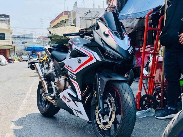 2016-2018 Honda CBR500R Motorcycle Fairings - White Red Matte Black