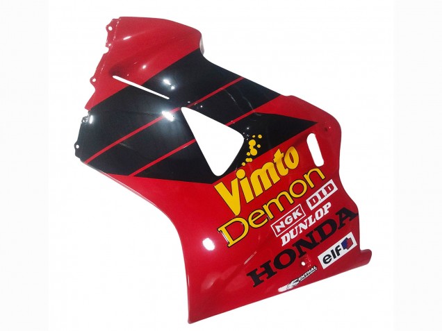 1998-2001 Honda VFR 800 Motorcycle Fairings - Red White Glossy Black Vimto