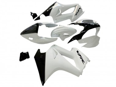 Shop 2002-2013 Honda VFR 800 Motorcycle Fairings - Pearl White Glossy Black Decal