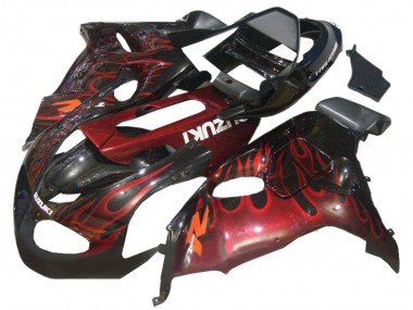 Shop 1998-2003 Suzuki TL1000R Motorcycle Fairings - Glossy Black Red Flame