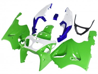 Shop 1996-2003 Kawasaki ZX7R Motorcycle Fairings - White Green Blue