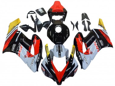 Shop 2004-2005 Honda CBR1000RR Motorcycle Fairings - Yellow Red White Glossy Red Bull Repsol HRC