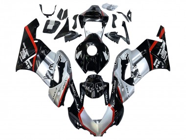 Shop 2004-2005 Honda CBR1000RR Motorcycle Fairings - Silver Glossy Black Red Stripe