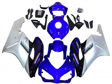 Shop 2004-2005 Honda CBR1000RR Motorcycle Fairings - Silver Blue Glossy Black