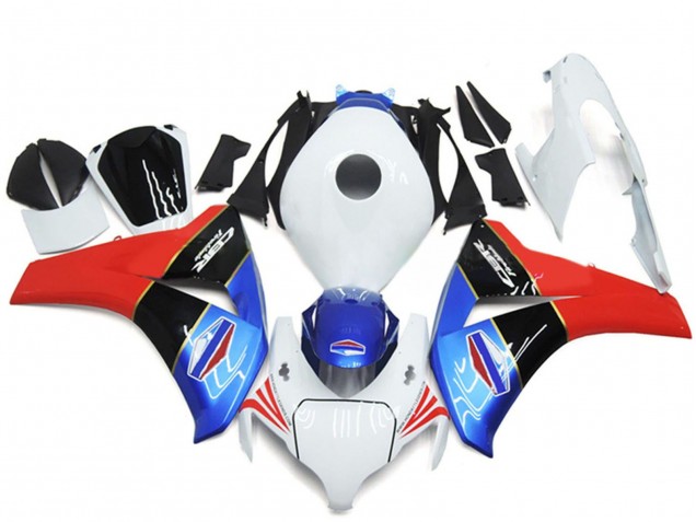 2008-2011 Honda CBR1000RR Motorcycle Fairings - White Blue Red Glossy Black
