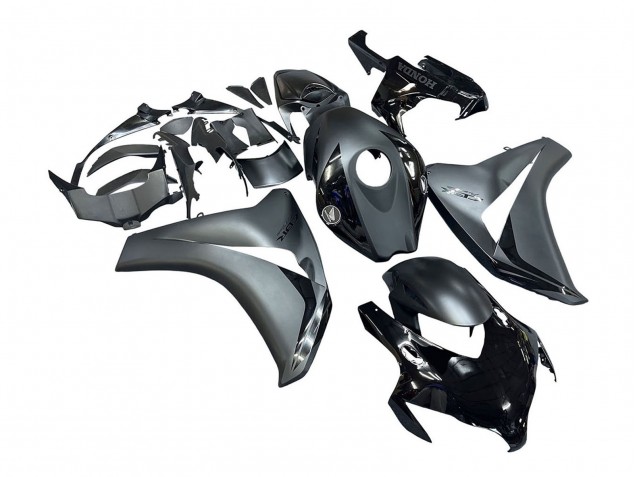 2008-2011 Honda CBR1000RR Motorcycle Fairings - Grey Glossy Black