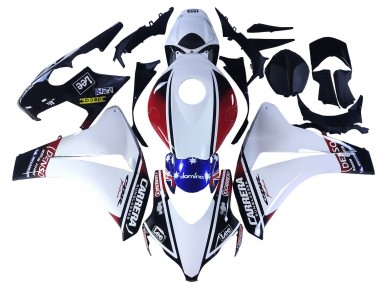 Shop 2008-2011 Honda CBR1000RR Motorcycle Fairings - White Red Blue Black Star Lee Carrera