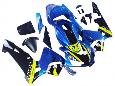 Shop 2003-2004 Honda CBR600RR Motorcycle Fairings - Blue Neon Yellow Glossy Black Shark
