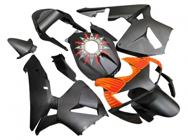 2003-2004 Honda CBR600RR Motorcycle Fairings - Matte Black Orange