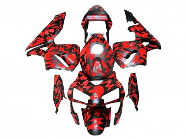 Shop 2003-2004 Honda CBR600RR Motorcycle Fairings - Black Red Grey Camouflage