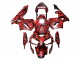 2003-2004 Honda CBR600RR Motorcycle Fairings - Black Red Grey Camouflage