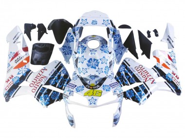 Shop 2003-2004 Honda CBR600RR Motorcycle Fairings - White Blue Red Nastro Azzurro 46