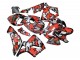 2005-2006 Honda CBR600RR Motorcycle Fairings - Black with Red Grey Camouflage