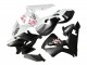 2005-2006 Honda CBR600RR Motorcycle Fairings - Black White with Cherry Blossom