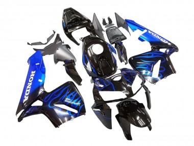 Shop 2005-2006 Honda CBR600RR Motorcycle Fairing - Glossy Black Blue Flame