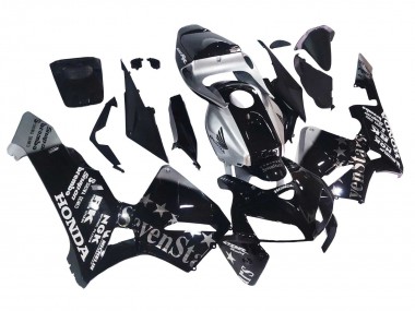 Shop 2005-2006 Honda CBR600RR Motorcycle Fairings - Black Silver SevenStars
