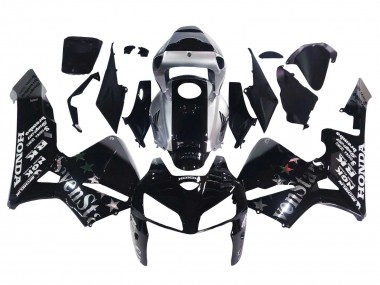 Shop 2005-2006 Honda CBR600RR Motorcycle Fairings - Black Silver SevenStars