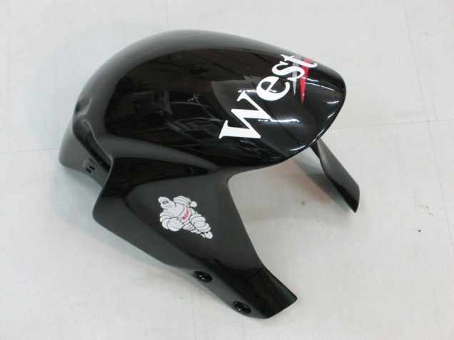 2005-2006 Honda CBR600RR Motorcycle Fairings - Glossy Black White West