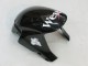 2005-2006 Honda CBR600RR Motorcycle Fairings - Glossy Black White West