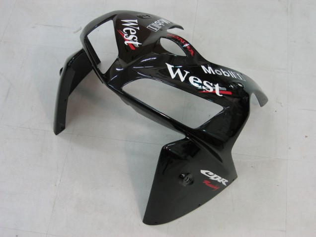 2005-2006 Honda CBR600RR Motorcycle Fairings - Glossy Black White West
