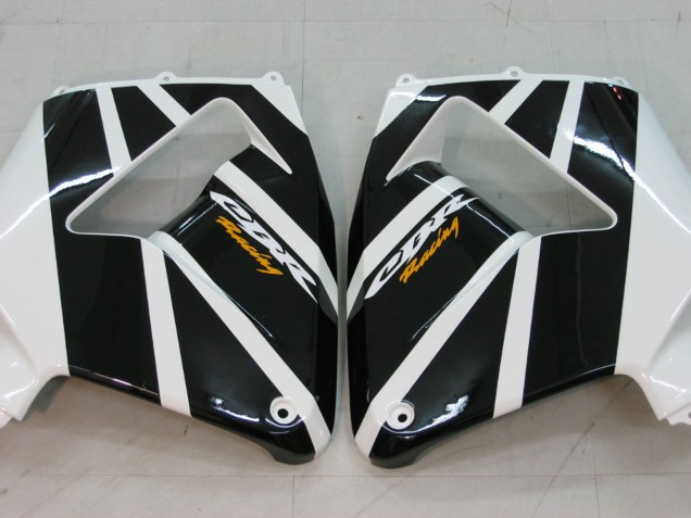 2005-2006 Honda CBR600RR Motorcycle Fairings - Black White Racing