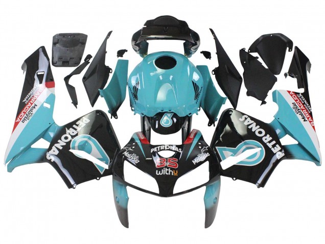 2005-2006 Honda CBR600RR Motorcycle Fairings - Light Blue Black 35