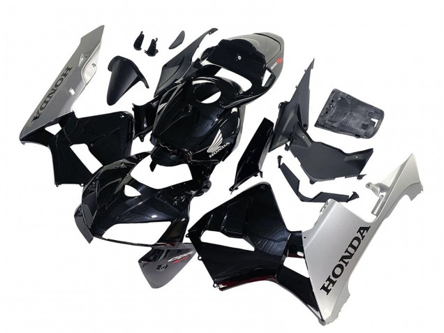 2005-2006 Honda CBR600RR Motorcycle Fairing - Black Silver
