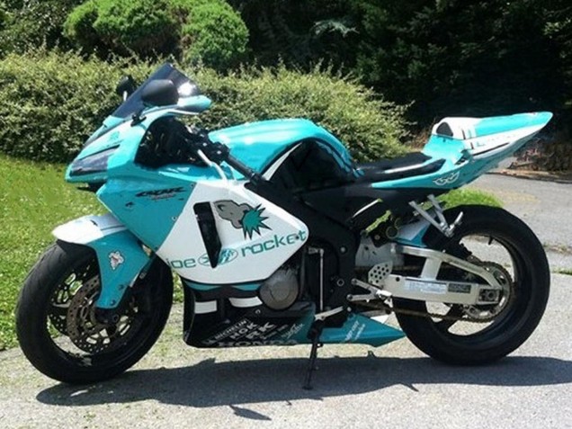 2005-2006 Honda CBR600RR Motorcycle Fairings - Light Green White Glossy Black Joe Rocket