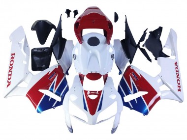 Shop 2005-2006 Honda CBR600RR Motorcycle Fairing - White Red Blue HRC