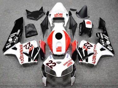 Shop 2005-2006 Honda CBR600RR Motorcycle Fairings - White Red Glossy Black HannSpree 22