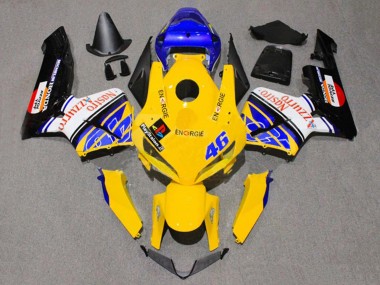 Shop 2005-2006 Honda CBR600RR Motorcycle Fairings - Yellow Blue White Nastro Azzurro 46