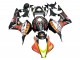 2007-2008 Honda CBR600RR Motorcycle Fairings - Matte Black Orange Red Rossi Repsol 46