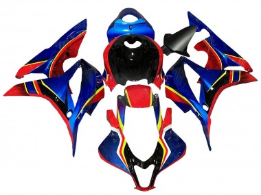 Shop 2007-2008 Honda CBR600RR Motorcycle Fairings - Blue Red Yellow Glossy Black
