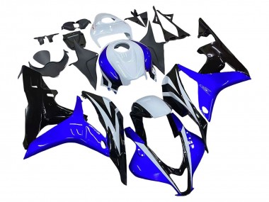 Shop 2007-2008 Honda CBR600RR Motorcycle Fairing - White Blue Glossy Black