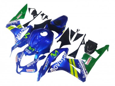 Shop 2007-2008 Honda CBR600RR Motorcycle Fairings - Blue Green MoviStar Castrol